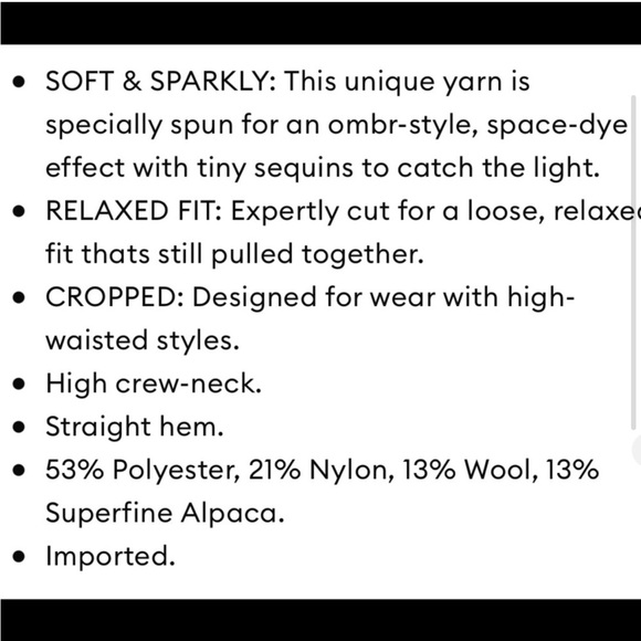 Banana Republic sequin ombre cropped sweater - Picture 5 of 5